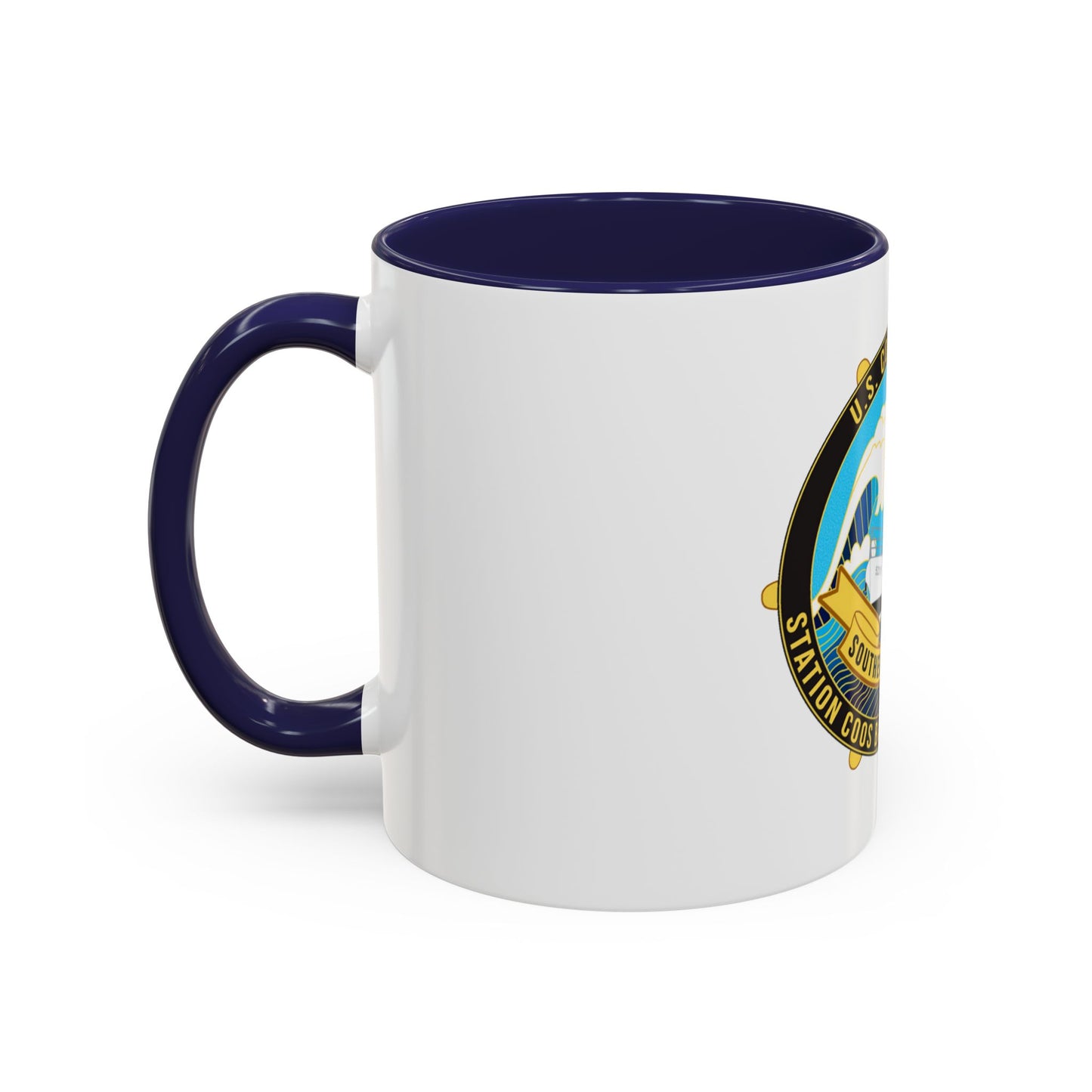 USCG Station Coos Bay (U.S. Coast Guard) Accent Coffee Mug