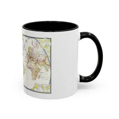World Map (1951) (Map) Accent Coffee Mug