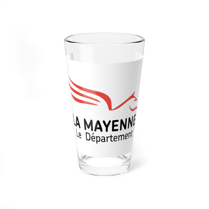Flag of the Department of Mayenne (France) Pint Glass 16oz