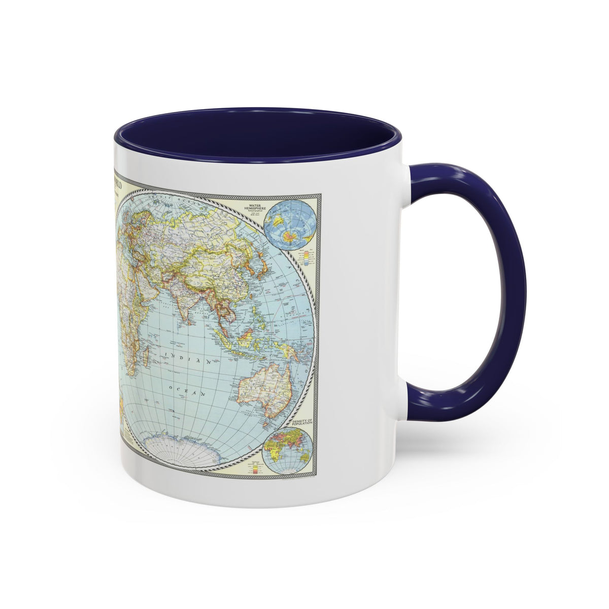 World Map (1941) (Map) Accent Coffee Mug