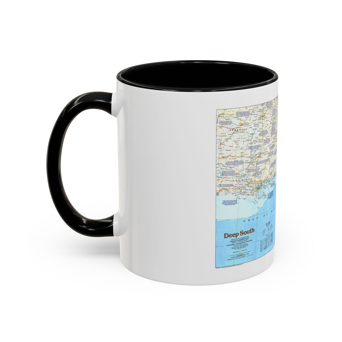 USA - Deep South 1 (1983) (Map) Accent Coffee Mug