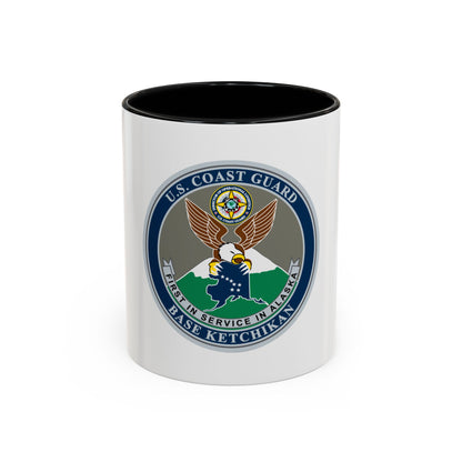USCG Base Ketchikan (U.S. Coast Guard) Accent Coffee Mug