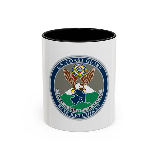 USCG Base Ketchikan (U.S. Coast Guard) Accent Coffee Mug