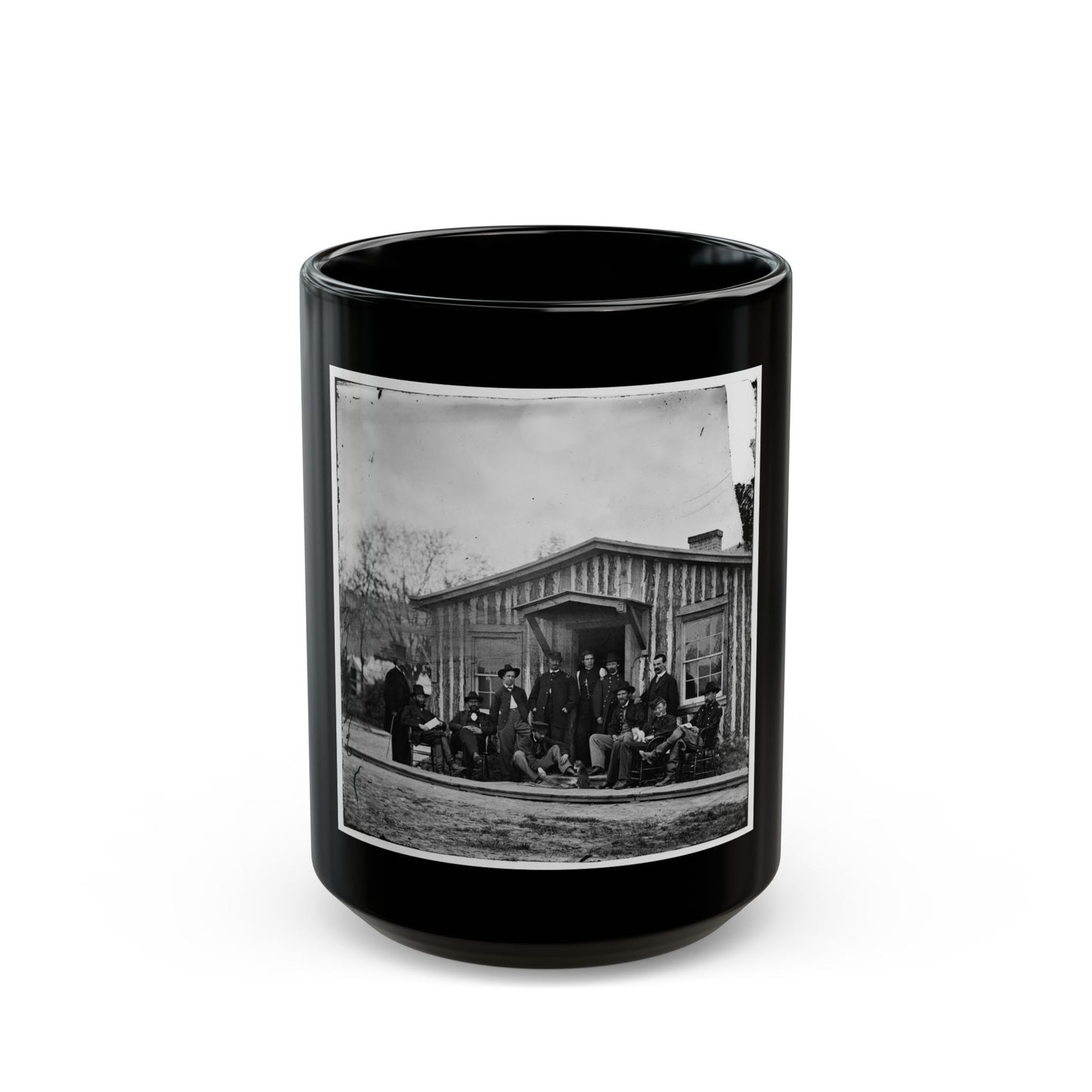 City Point, Va. Members Of Gen. Ulysses S. Grant's Staff (U.S. Civil War) Black Coffee Mug