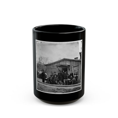 City Point, Va. Members Of Gen. Ulysses S. Grant's Staff (U.S. Civil War) Black Coffee Mug