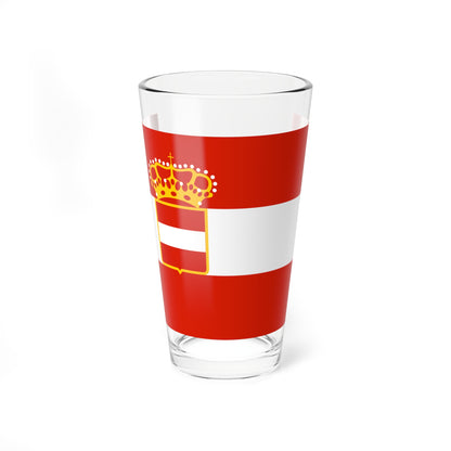 Austria-Hungary-flag-1869-1914-naval-1786-1869-merchant (Austria) Pint Glass 16oz