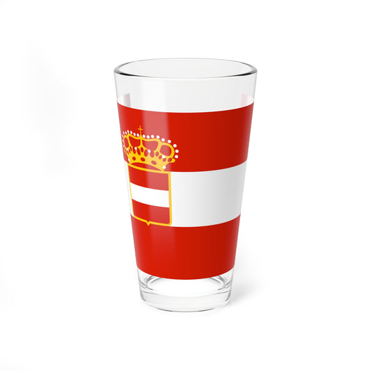 Austria-Hungary-flag-1869-1914-naval-1786-1869-merchant (Austria) Pint Glass 16oz
