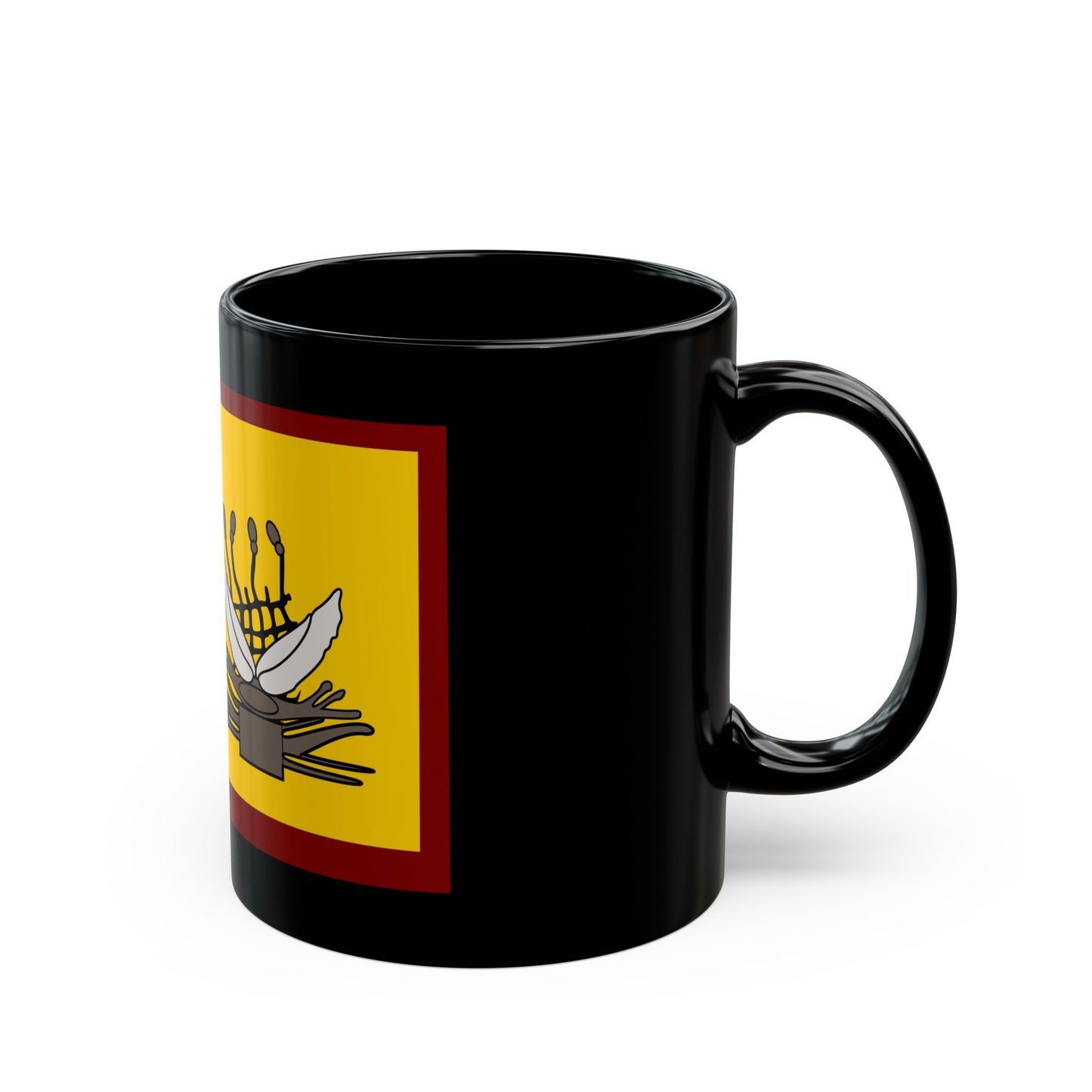 Flag of Western Province Papa New Guinea - Black Coffee Mug-Go Mug Yourself