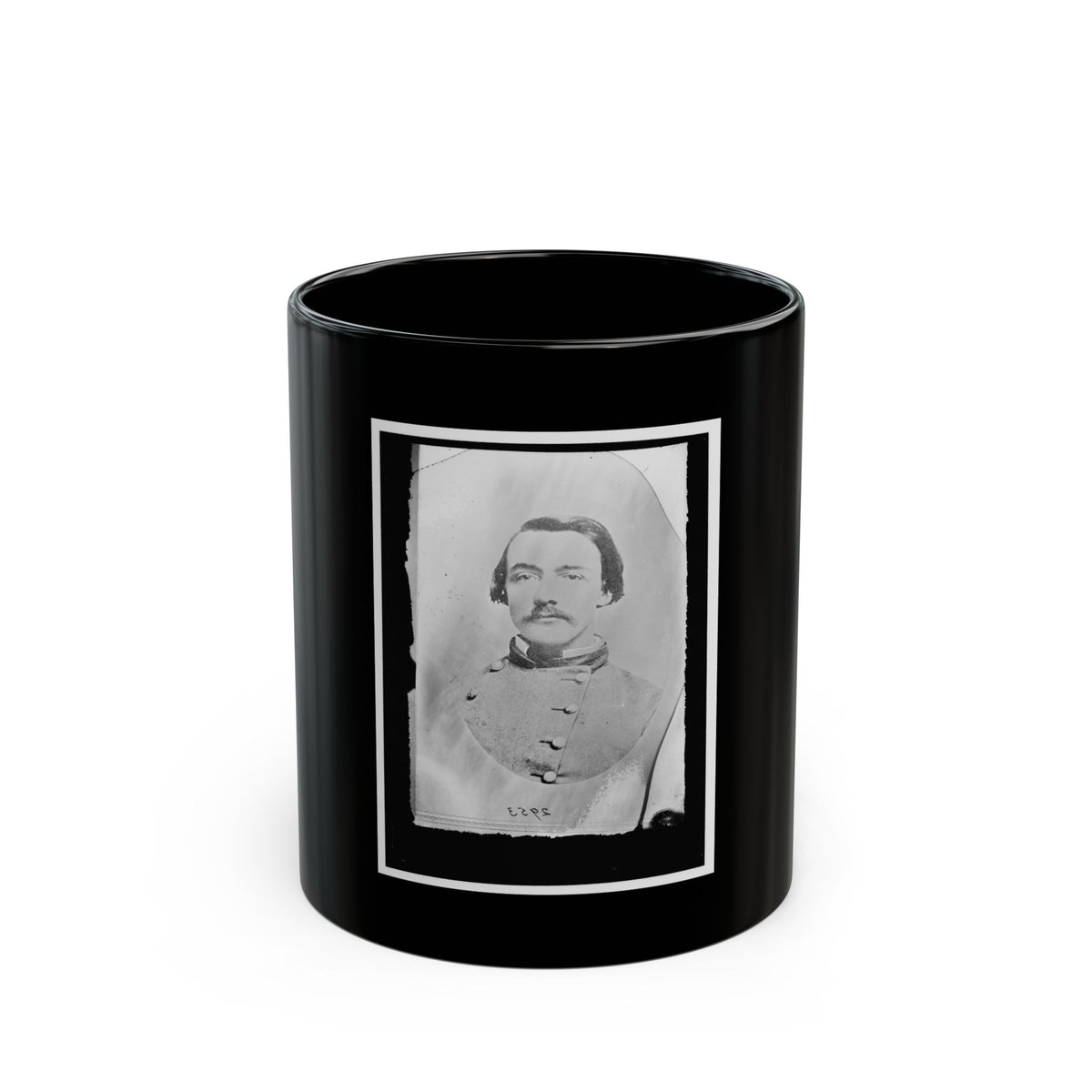 Unidentified Man In Uniform (U.S. Civil War) Black Coffee Mug