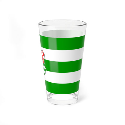 Flag of Zagreb County Croatia - Pint Glass 16oz