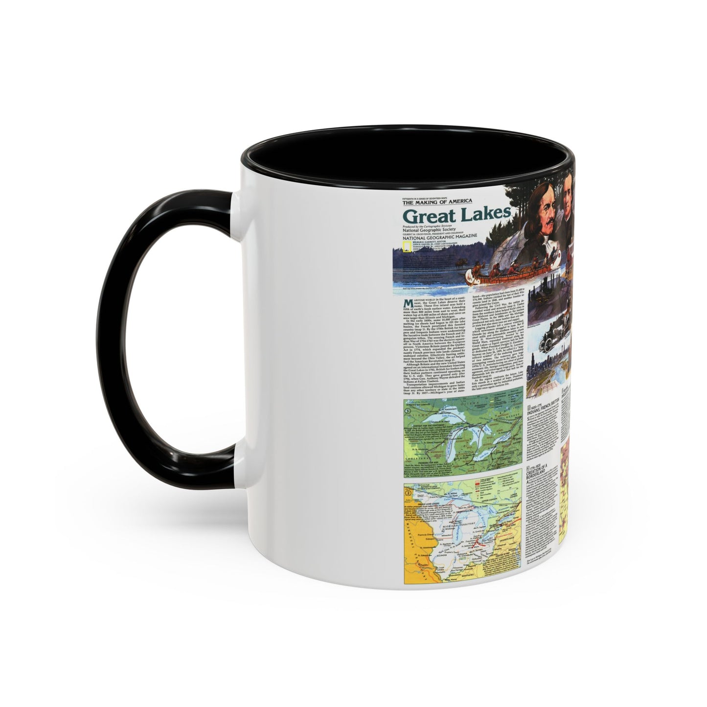 Canada - The Great Lakes 2 (1987) (Map) Accent Coffee Mug