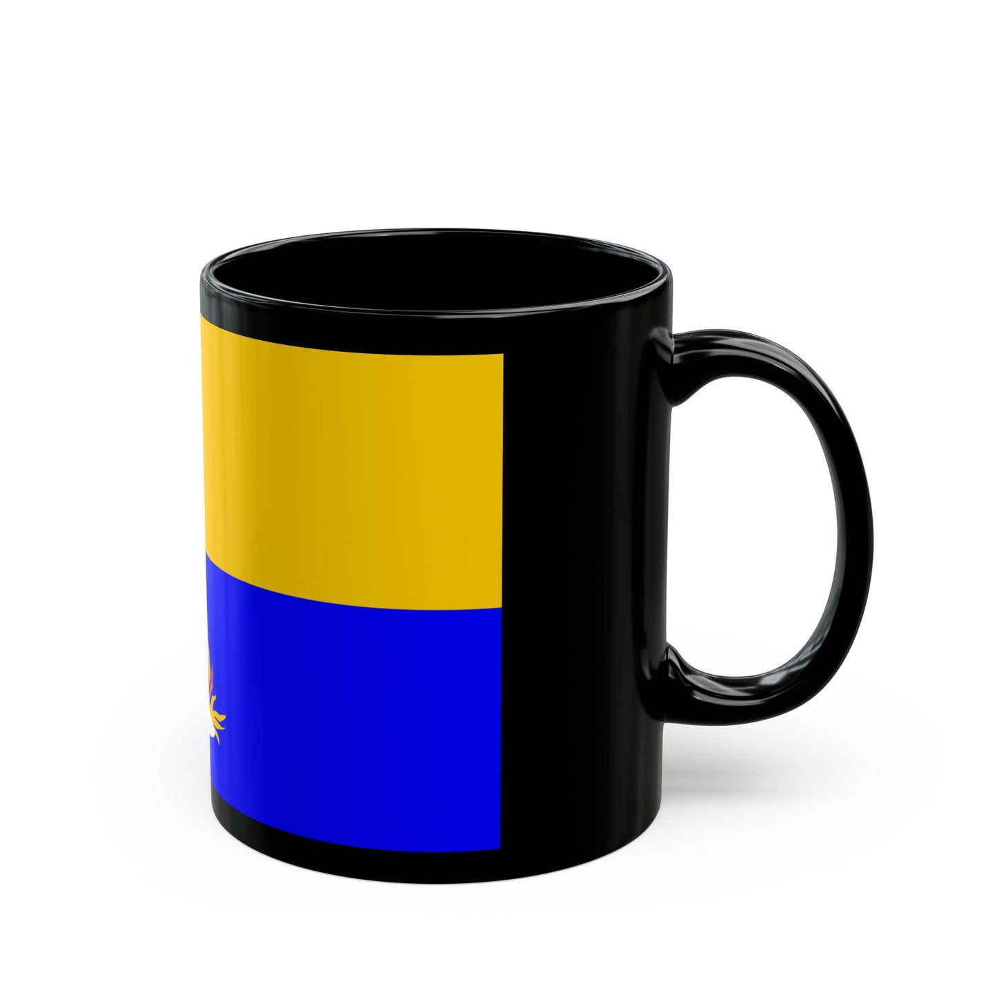 Flag of Kalkara 1993 to 2009 Malta - Black Coffee Mug-Go Mug Yourself