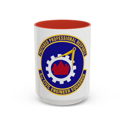 6th Civil Engineer Squadaron (U.S. Air Force) Accent Coffee Mug