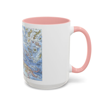 New Zealand, New Guinea (1962) (Map) Accent Coffee Mug
