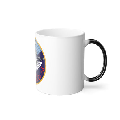 25th year USS Kitty Hawk CV 63 (U.S. Navy) Color Changing Mug 11oz
