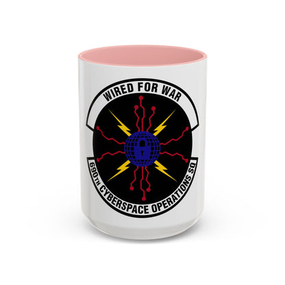 690 Cyberspace Operations Squadron AFSPC (U.S. Air Force) Accent Coffee Mug