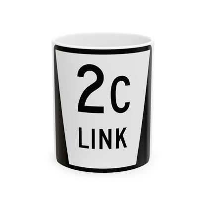N LINK 2C (Nebraska) (Road Sign) White Coffee Mug
