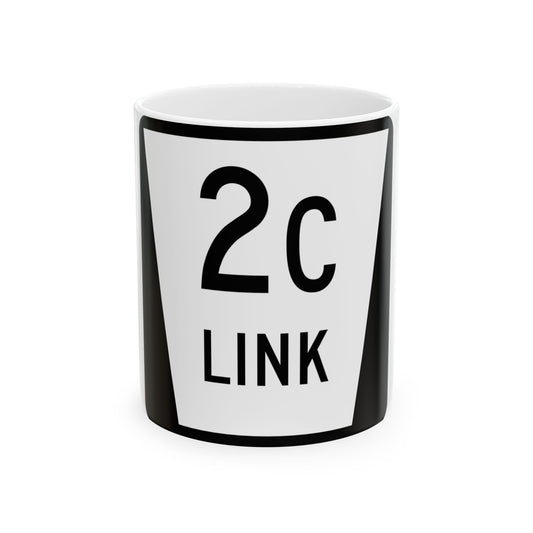 N LINK 2C (Nebraska) (Road Sign) White Coffee Mug