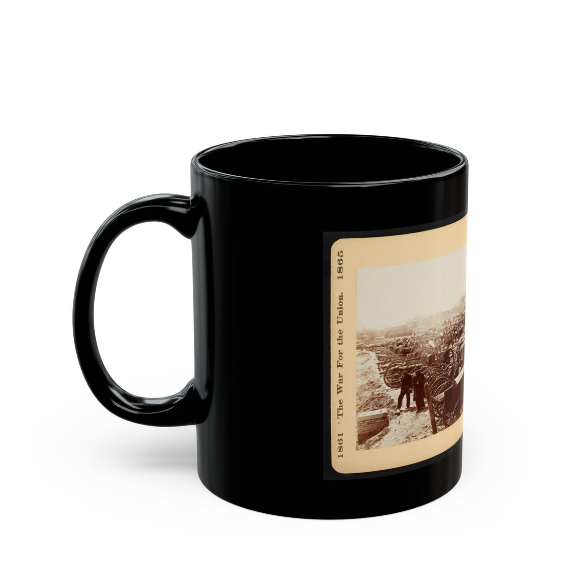 Artillery Captured From The Rebels 001 (U.S. Civil War) Black Coffee Mug