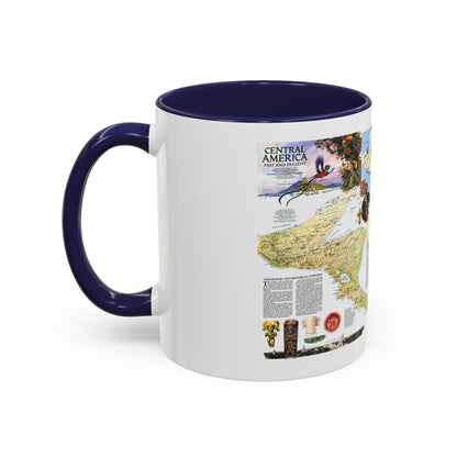 Central America Past and Present (1986) (Map) Accent Coffee Mug