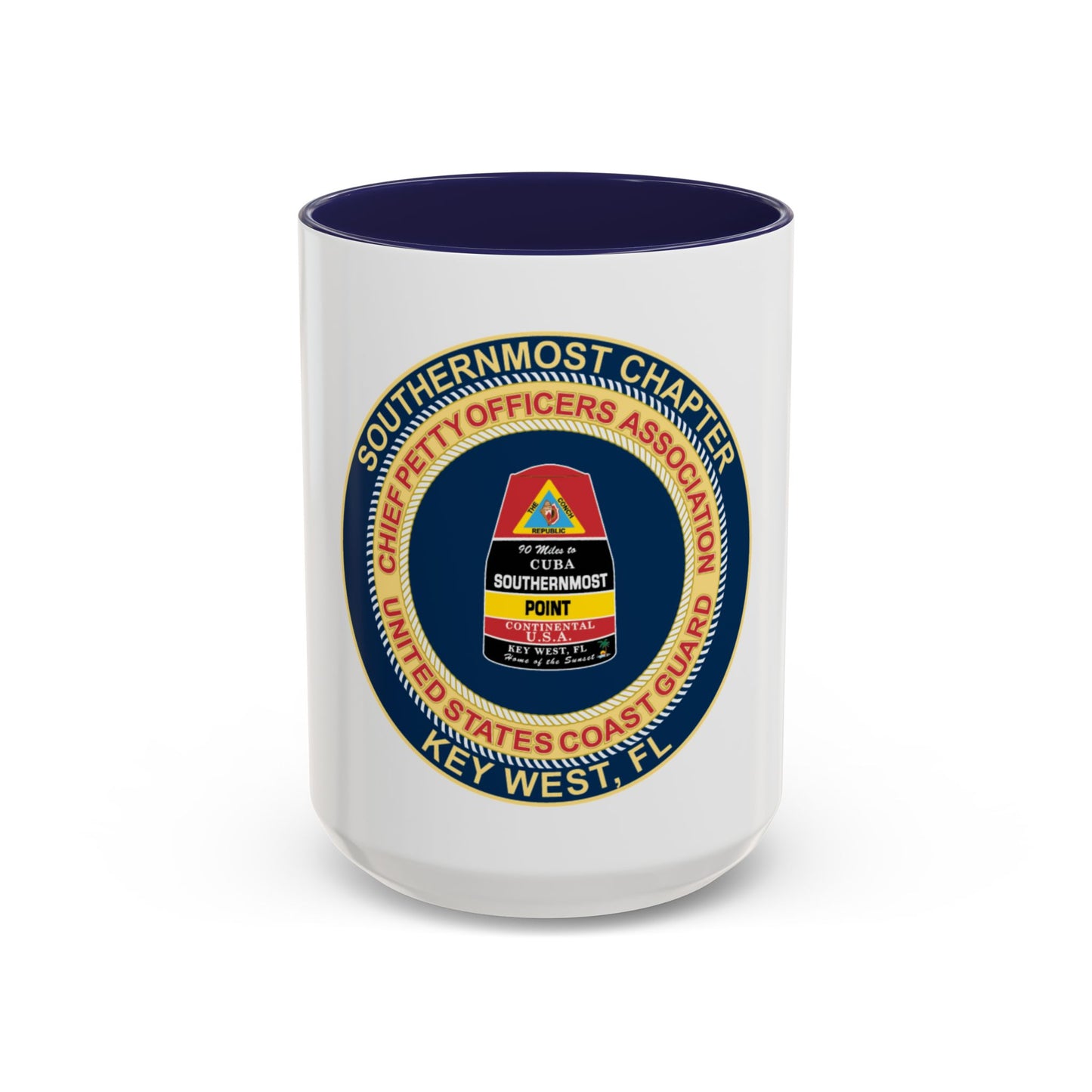 USCG CPOA Key West FL Southernmost Chapter (U.S. Coast Guard) Accent Coffee Mug