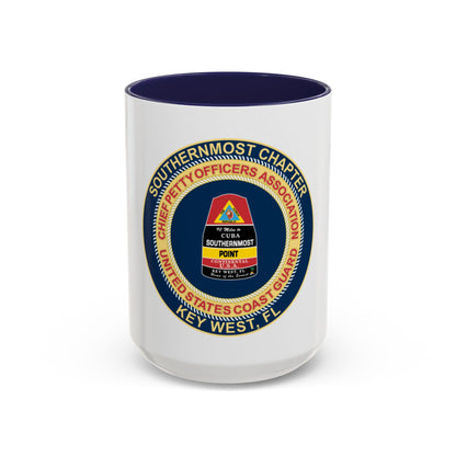 USCG CPOA Key West FL Southernmost Chapter (U.S. Coast Guard) Accent Coffee Mug