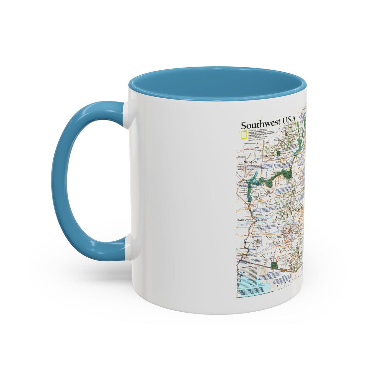 USA - Southwest (1992) (Map) Accent Coffee Mug
