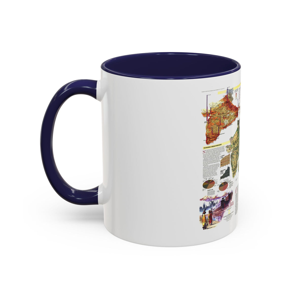 India (1997) (Map) Accent Coffee Mug