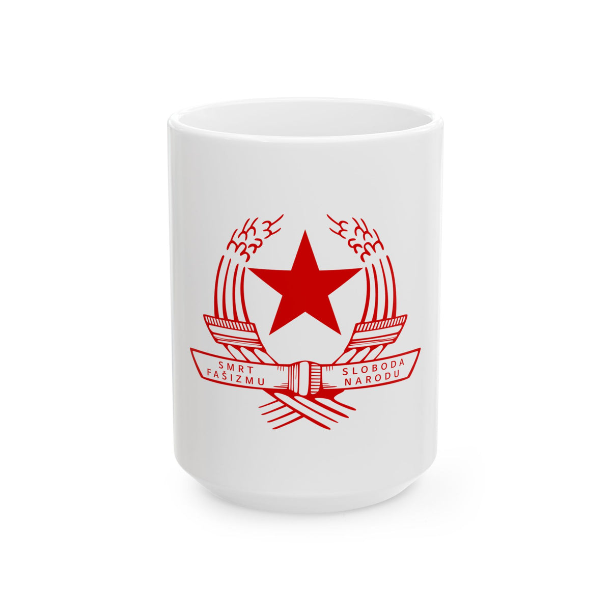 Emblem of the State Anti-fascist Council for the National Liberation of Croatia - White Coffee Mug