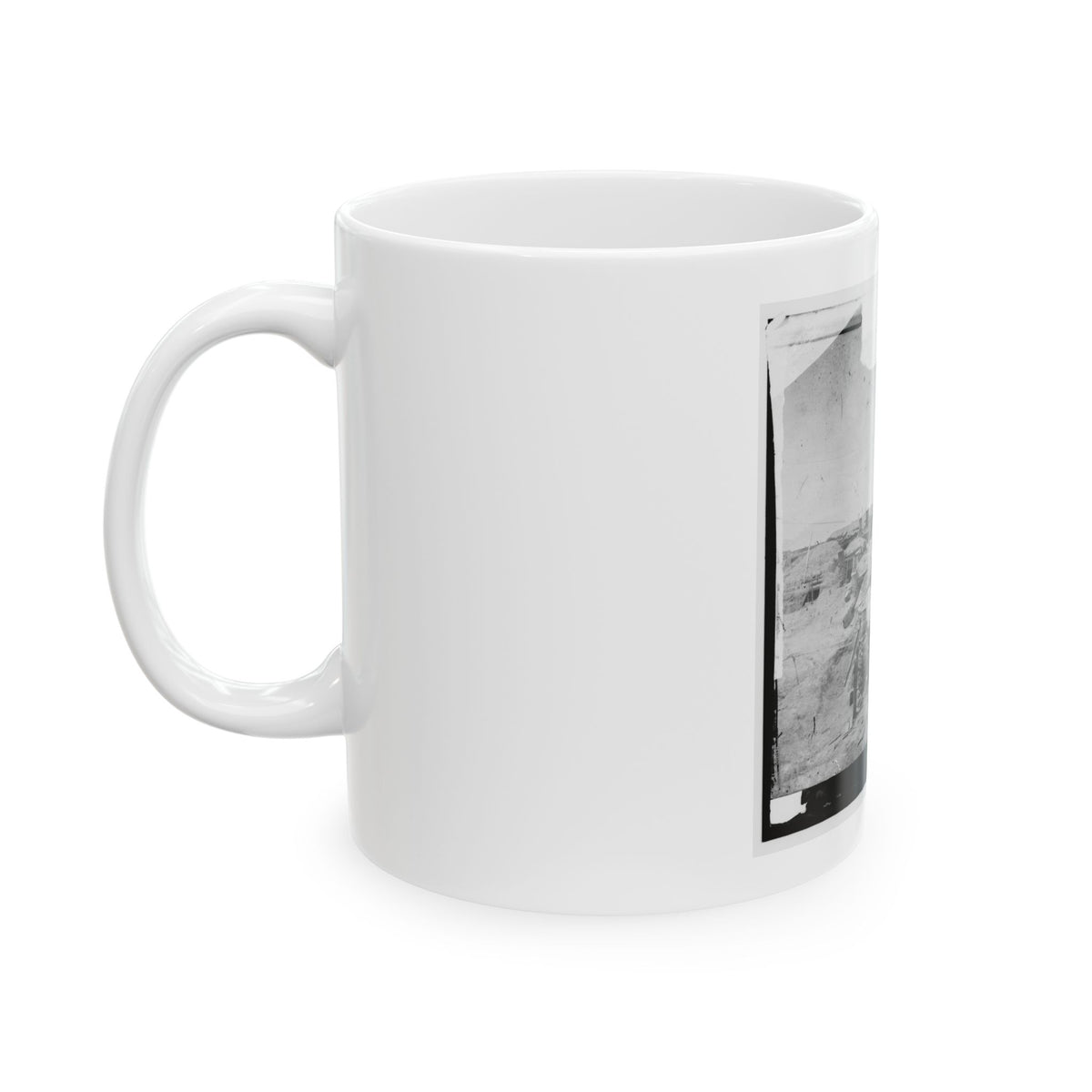 Petersburg, Va. Interior Of Fort Sedgwick, With Bomb-Proof Quarters Of Garrison (U.S. Civil War) White Coffee Mug