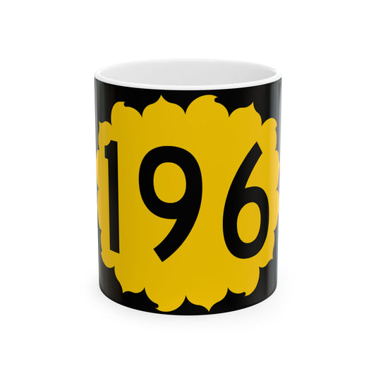 K-196 (Kansas) (Road Sign) White Coffee Mug