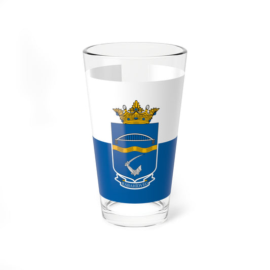 Flag of Rabahidveg (Hungary) Pint Glass 16oz