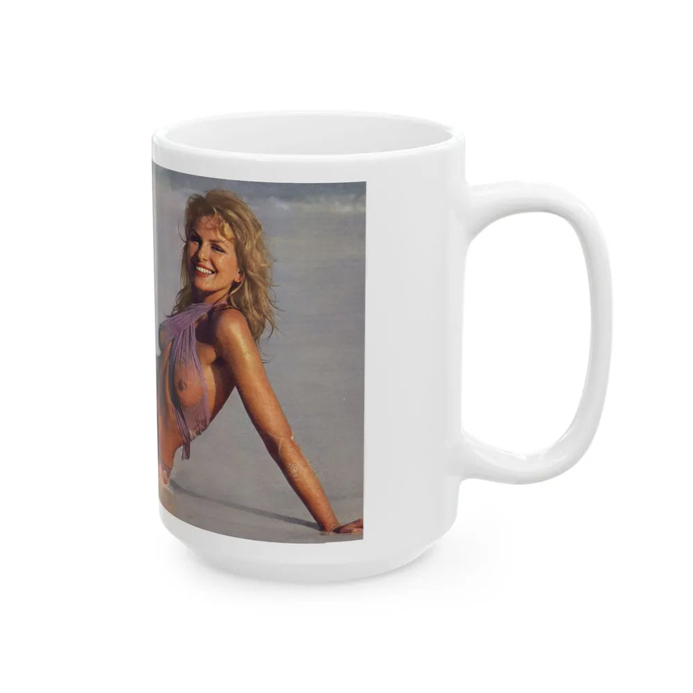 Julie Ege #94 - See through wet top (Vintage Female Icon) White Coffee Mug-Go Mug Yourself