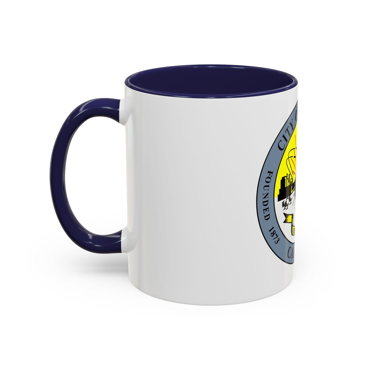 Seal of Downey California - Accent Coffee Mug