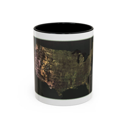USA - Portrait U.S.A (1976) (Map) Accent Coffee Mug