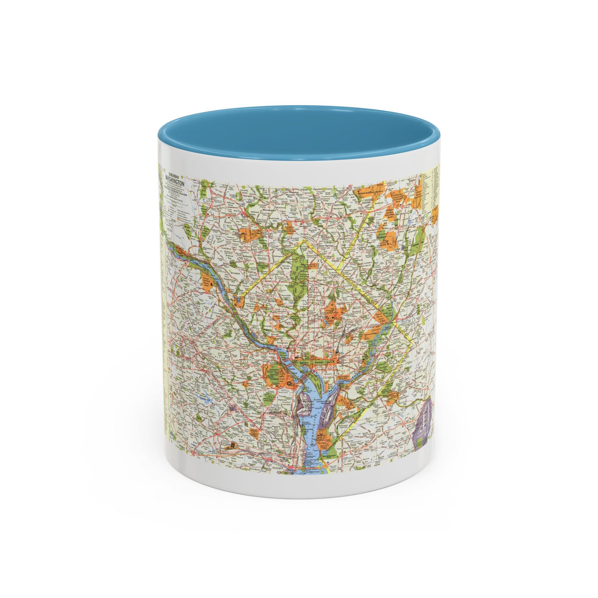 USA - Washington, Suburban (1964) (Map) Accent Coffee Mug