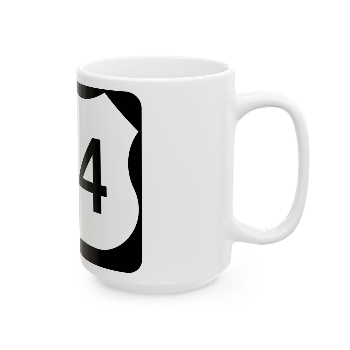 US 104 NY (New York) (Road Sign) White Coffee Mug