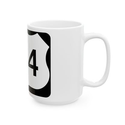 US 104 NY (New York) (Road Sign) White Coffee Mug