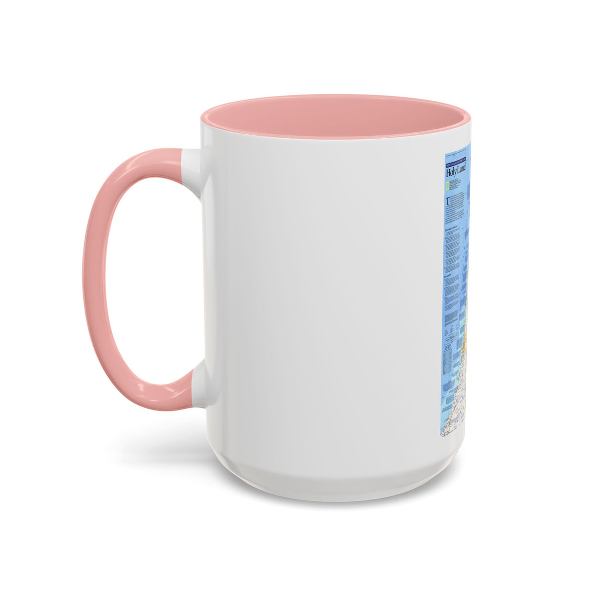 Middle East - Holy Land 1 (1989) (Map) Accent Coffee Mug