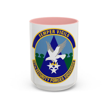 87 Security Forces Squadron AMC (U.S. Air Force) Accent Coffee Mug