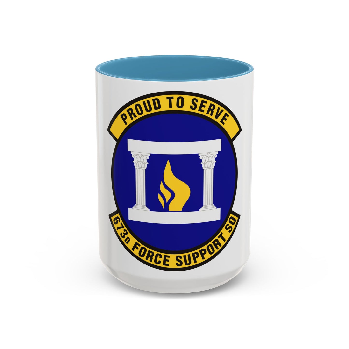 673d Force Support Squadron (U.S. Air Force) Accent Coffee Mug