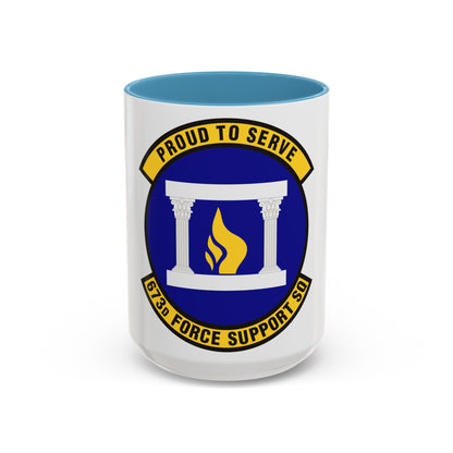 673d Force Support Squadron (U.S. Air Force) Accent Coffee Mug