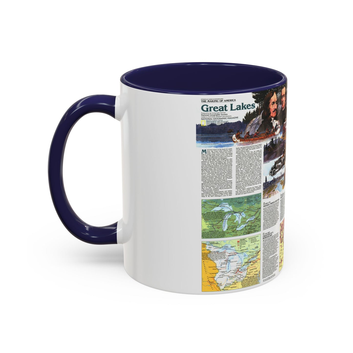 Canada - The Great Lakes 2 (1987) (Map) Accent Coffee Mug