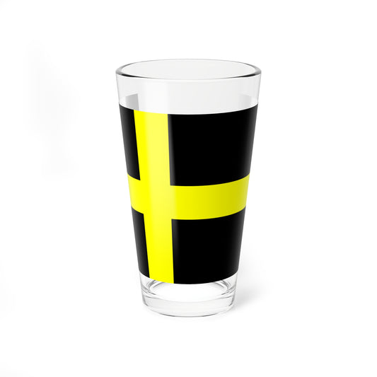 Flag of Harjedalen (Sweden) Pint Glass 16oz