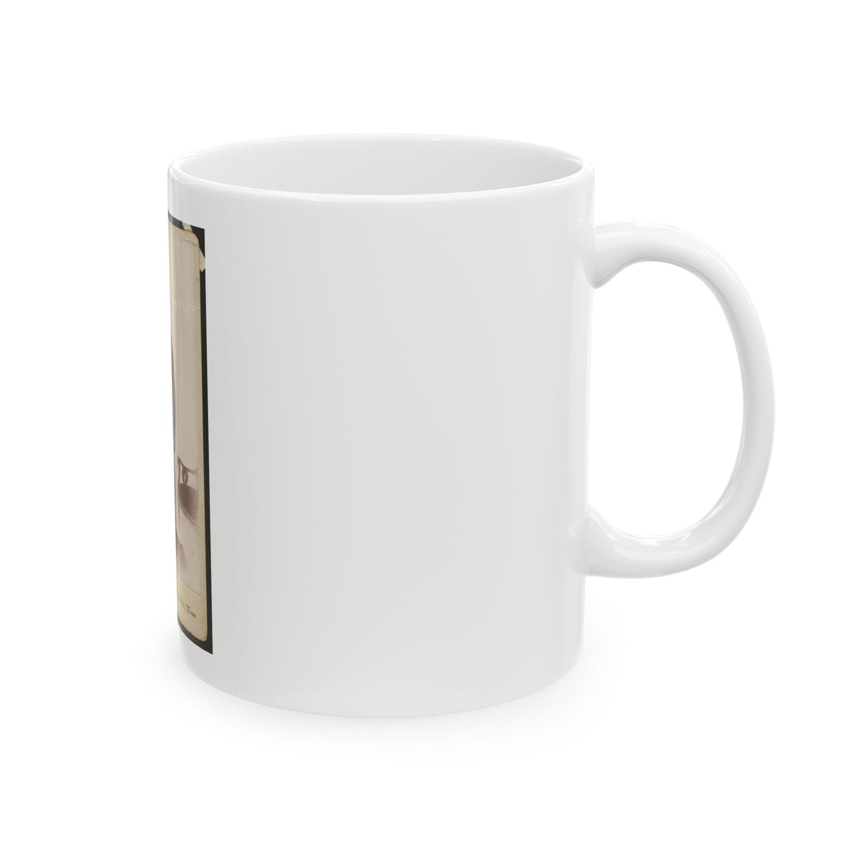 Full-Length Portrait Of An African American Veteran And Gar Member, Standing On Rug Between Table And Chair (U.S. Civil War) White Coffee Mug