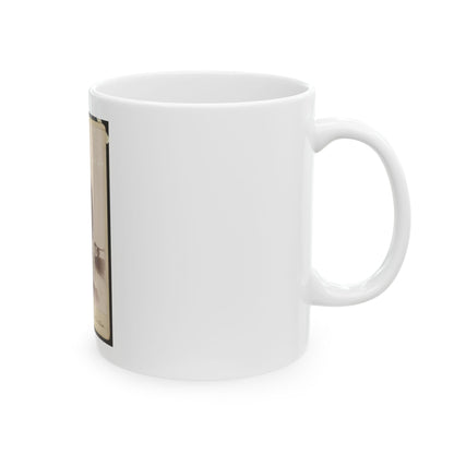 Full-Length Portrait Of An African American Veteran And Gar Member, Standing On Rug Between Table And Chair (U.S. Civil War) White Coffee Mug