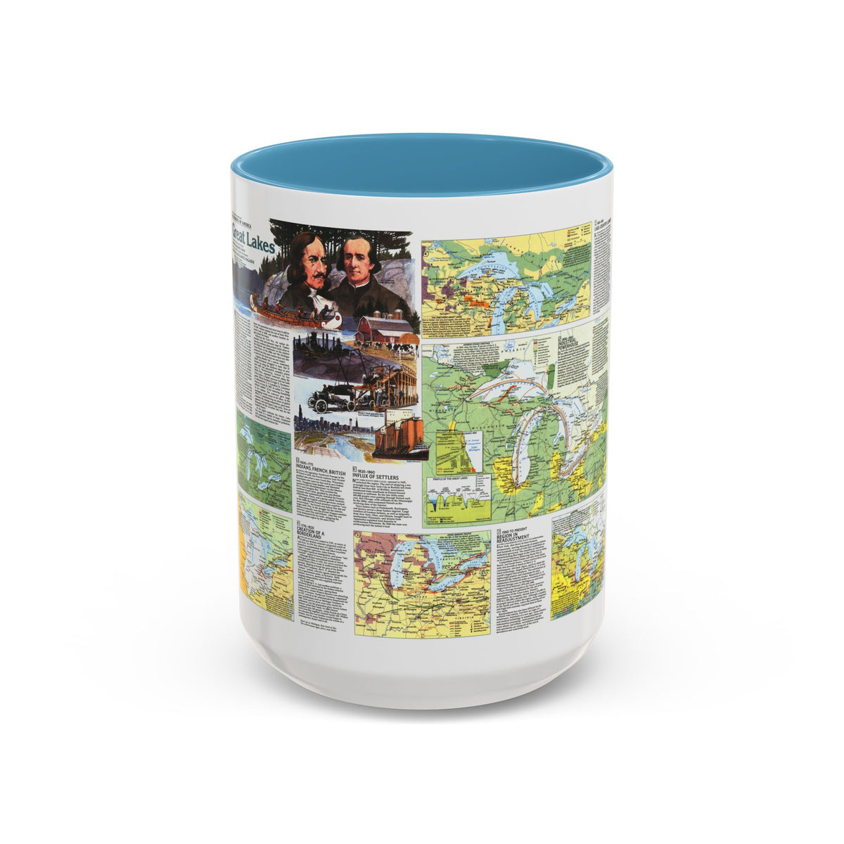 Canada - The Great Lakes 2 (1987) (Map) Accent Coffee Mug