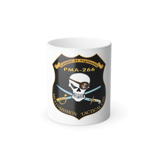 PMA 266 NAVAIR Multi Mission Tactical Unmanned Aerial Systems UAS (U.S. Navy) Color Changing Mug 11oz