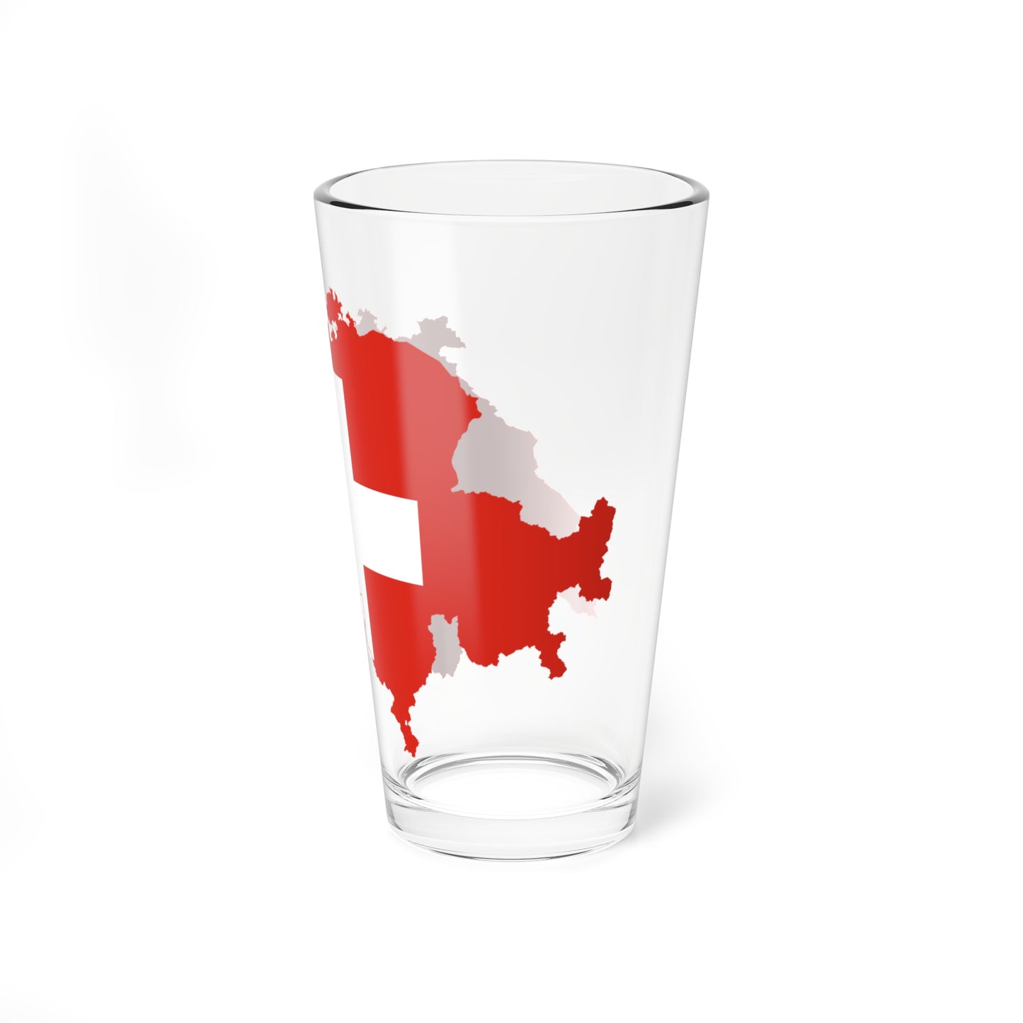Flag map of Switzerland (Switzerland) Pint Glass 16oz