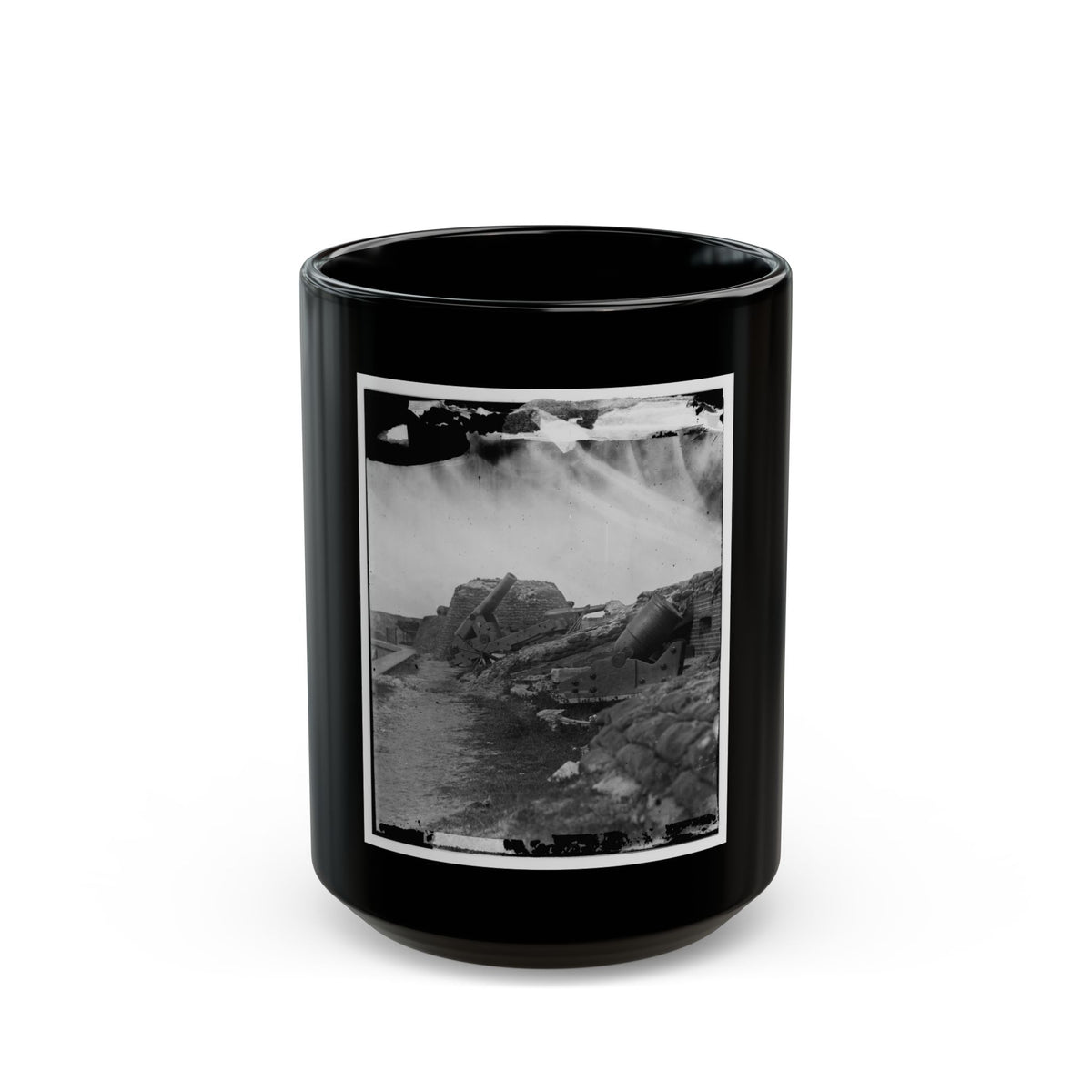 Fort Pulaski, Ga. Interior View Of Front Parapet (U.S. Civil War) Black Coffee Mug